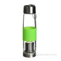 Glass Drinking Water Bottle with silicone sleeve